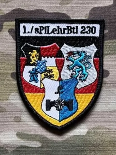 German Patch Bundeswehr 1./sPiLehrBtl 230 - 1./schweres Pionierlehrbataillon 230 - Color - nášivka