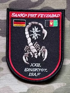 German Patch Bundeswehr SanKp PRT Feyzabad - Sanitätskompanie PRT Feyzabad - XXII. EinsKtgt ISAF - nášivka