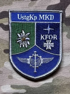 German Patch Bundeswehr UstgKp MKD KFOR - Unterstützungskompanie MKD KFOR - Color - Velcro - nášivka