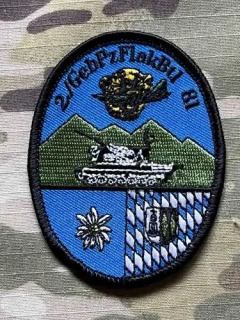 German Patch Bundeswehr 2./GebPzFlakBtl 81 - 2./Gebirgspanzerflakbataillon 81 - Color - nášivka