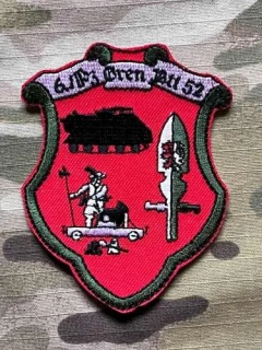 German Patch Bundeswehr 6./PzGrenBtl 52 - 6./Panzergrenadierbataillon 52 - Rotenburg an der Fulda - Color - nášivka