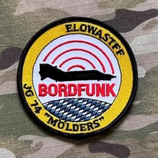 German Patch Luftwaffe Elo/WaStff JG 74 "M" - Elektronik- und Waffenstaffel Jagdgeschwader 74 "Mölders - nášivka