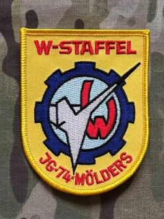 German Patch Luftwaffe WtgStff JG 74 „M“ - Wartungsstaffel Jagdgeschwader 74 „Mölders" - nášivka