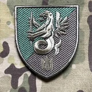 Ukrajina Military Velcro Patch 37th Separate Marine Corps Brigade - Olive - nášivka
