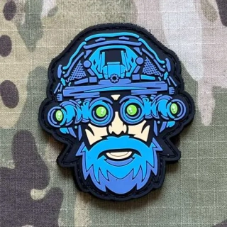 NoName Tactical Beard Operator PVC Patch - Blue - nášivka