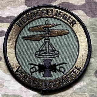 German Patch Bundeswehr HFlgVsuStff 910 - Heeresfliegerversuchsstaffel 910 - Olive - nášivka