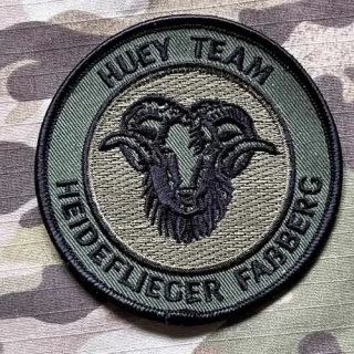 German Patch Bundeswehr Huey Team Heideflieger - Faßberg - Olive - nášivka
