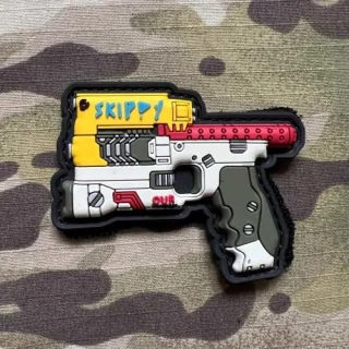 NoName Tactical Gun PVC Patch - Cyberpunk Skippy Gun - nášivka