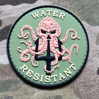 NoName Water Resistant PVC Patch - Brown/Green - nášivka