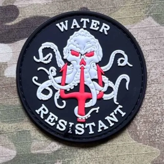 NoName Water Resistant PVC Patch - White/Black - nášivka