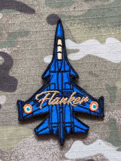 Indian Air Force - SU30MKI - Flanker Patch - Blue - nášivka