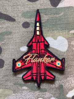 Indian Air Force - SU30MKI - Flanker Patch - Red - nášivka