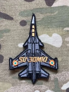 Indian Air Force - SU30MKI Patch - Grey - nášivka