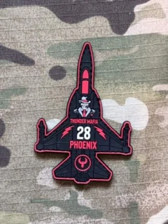 Pakistan Air Force - No. 28 Squadron - Phoenix - F-16 PVC Patch - nášivka