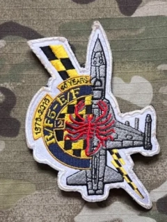 Malaysian Air Force - 12nd Squadron - R/F5-E/F - 40 Years Patch - White - nášivka