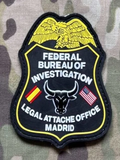PoliceFirePatches USA FBI Legal Attache Office - Madrid PVC - Color - nášivka