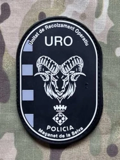 PoliceFirePatches Spain Policia URO - Unitat de Recolzament Operatiu - Macanet de la Selva PVC - nášivka