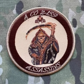 US. Army - 159th Aviation Regiment - 2nd Squadron - Alpha Company - Assassins Patch - Desert - nášivka