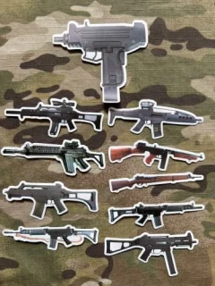 NoName Stickers Gun Mini Stickers Set 4 - samolepky