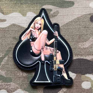 M-Tac Lady of Spades PVC Patch - nášivka