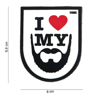 101inc I Love My Beard PVC Patch - Color - nášivka