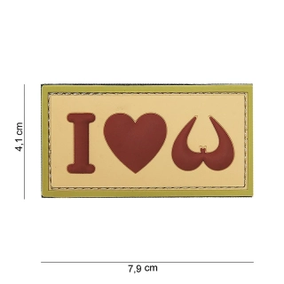 101inc I Love Boobies PVC Patch - Multicam - nášivka