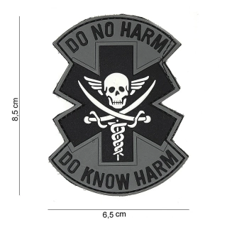 101inc Do No Harm PVC Patch - Grey - nášivka