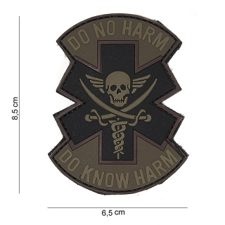 101inc Do No Harm PVC Patch - Brown - nášivka