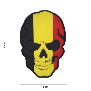 101inc Skull Belgium PVC Patch - Color - nášivka