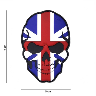 101inc Skull UK PVC Patch - Color - nášivka