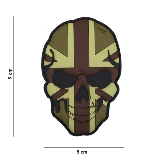 101inc Skull UK PVC Patch - Camo - nášivka