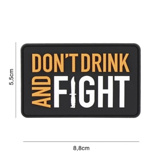 101inc Don't Drink PVC Patch - Black/Orange - nášivka