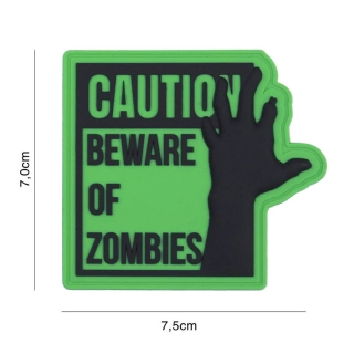 101inc Caution PVC Patch - Green - nášivka