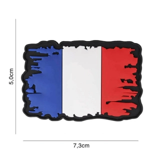 101inc France Vintage Flag PVC Patch - nášivka