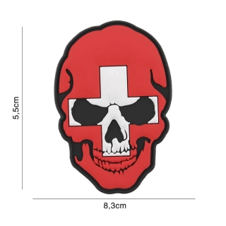 101inc Skull Switserland PVC Patch - Color - nášivka
