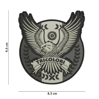 101inc Tricolori PVC Patch - Grey - nášivka