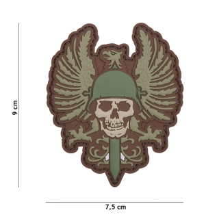 101inc Spanish Skull PVC Patch - Multicam - nášivka