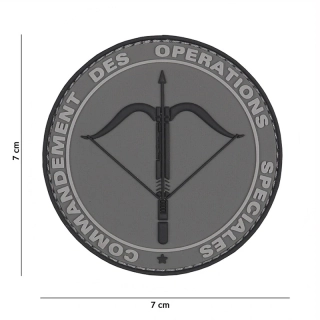 101inc France Commandement des Opérations Spéciales PVC Patch - Grey - nášivka