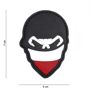 101inc Polish Skull Balaclava PVC Patch - Color - nášivka