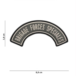 101inc Brigade Forces Speciales PVC Patch - Grey - nášivka