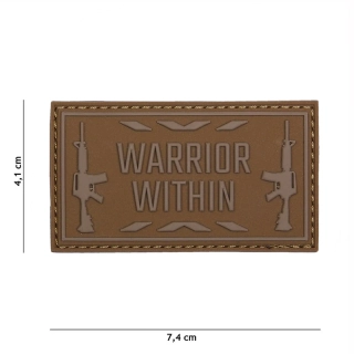 101inc Warrior Within PVC Patch - Coyote - nášivka