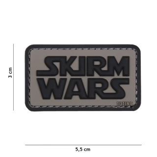 101inc Skirm Wars PVC Patch - Grey - nášivka