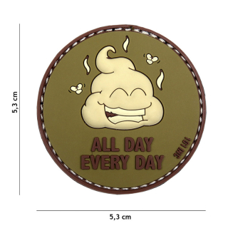 101inc All Day Every Day PVC Patch - Green - nášivka