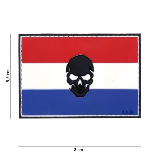 101inc Netherlands Skull Flag PVC Patch - nášivka