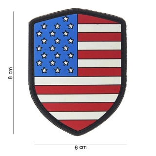 101inc USA Shield PVC Patch - Color - nášivka