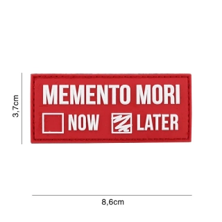 101inc Memento Mori PVC Patch - Red - nášivka