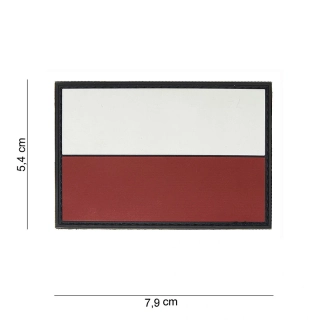 101inc Poland Flag PVC Patch - nášivka