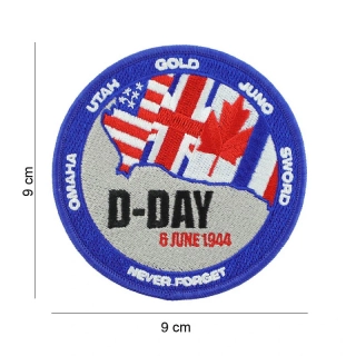 101inc D-Day Never Forget EMB Patch - Color - nášivka
