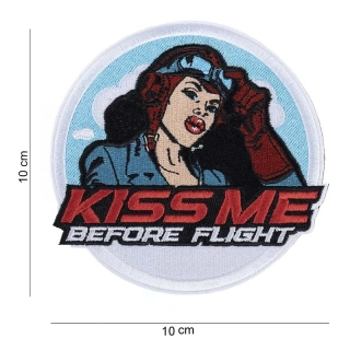 101inc Kiss me Before Flight EMB Patch - nášivka