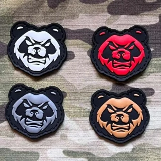 NoName Angry Head Panda PVC Patch - nášivka